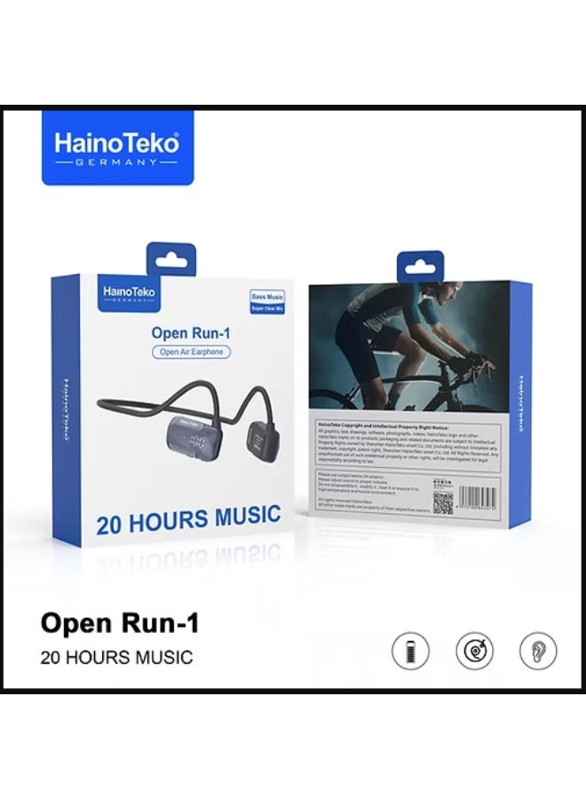 HainoTeko Germany Open Run 1 Wireless Neckband Headphones Lightweight Sport Design for Men & Women Clear Calls & Deep Bass - Image 1